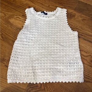 NWT GAP White Crochet Sleeveless Top XXS
